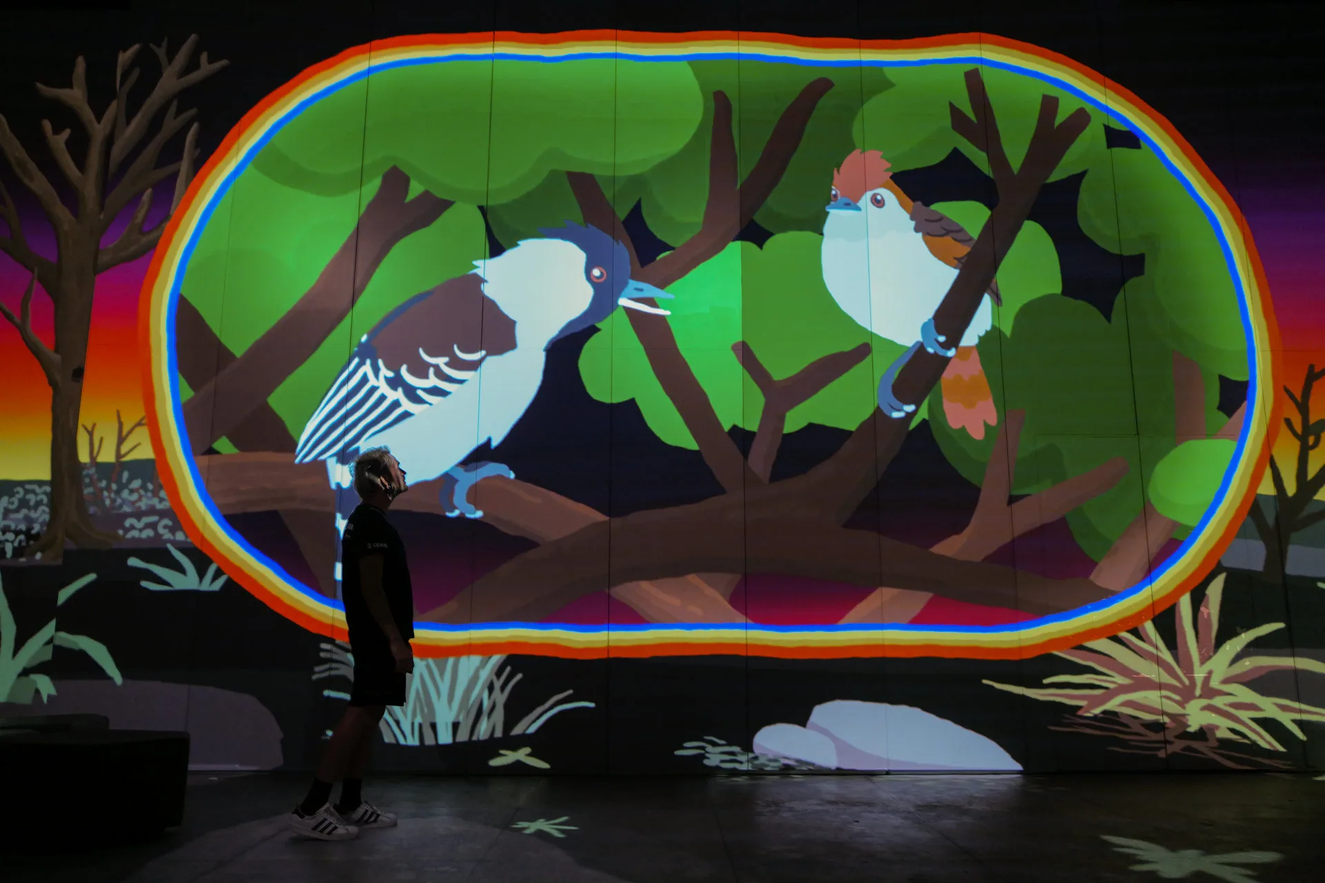 Photo inside the immersive intallation. Photography by Ygor Marotta